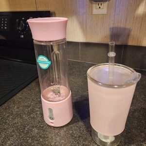 Pink Portable Blender with Cup